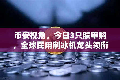币安视角，今日3只股申购，全球民用制冰机龙头领衔，新股炒作逻辑全解析