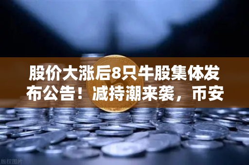 股价大涨后8只牛股集体发布公告！减持潮来袭，币安投资者如何应对？